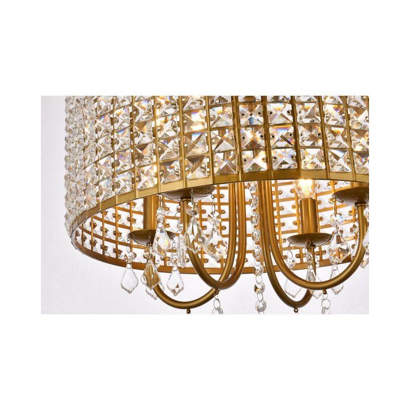 Elegant Lighting Elise 17 inch pendant in brass