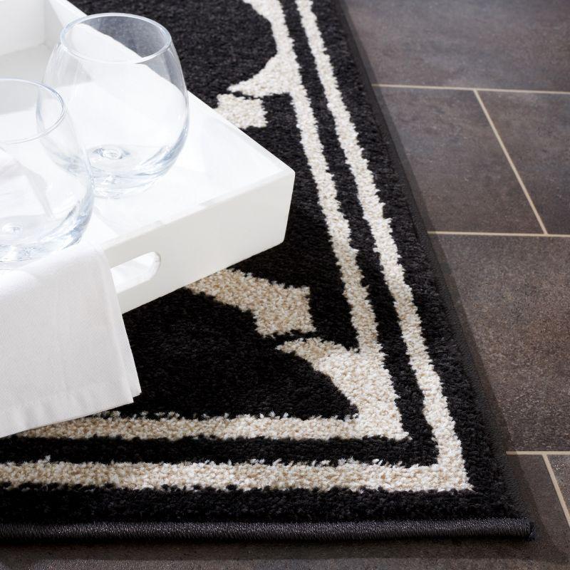 Amherst AMT415 Power Loomed Indoor Area Rug - Anthracite/Ivory - 9'x12' - Safavieh