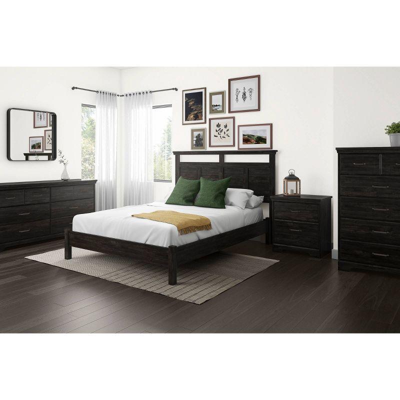 South Shore Versa 5 Drawer Chest Rubbed Black: Traditional Style, Metal Handles, Laminate Surface, Anti-Tip Hardware