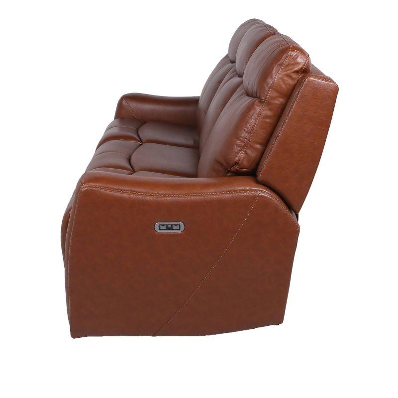 Natalia Power Recliner Sofa Caramel Leather - Steve Silver Co.