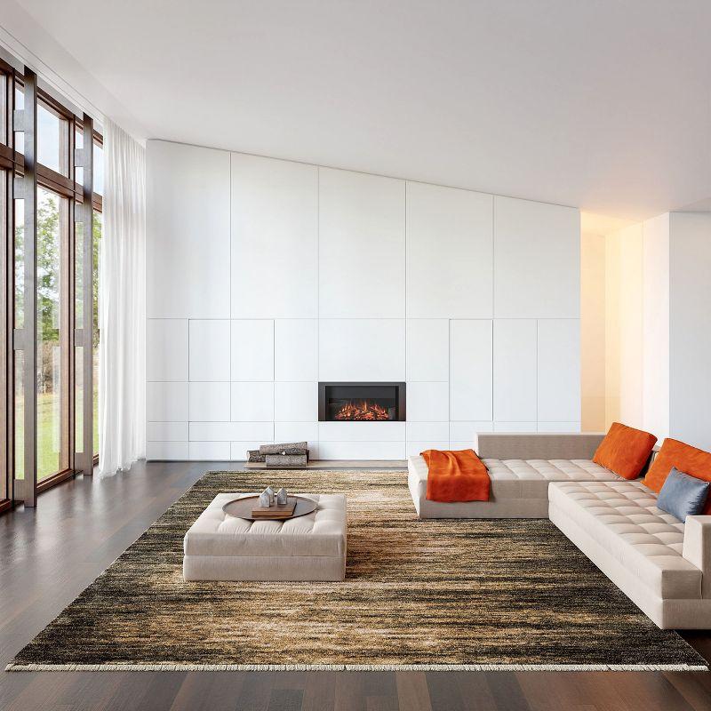 17 Stories Fiadh Abstract Fringe Area Rug