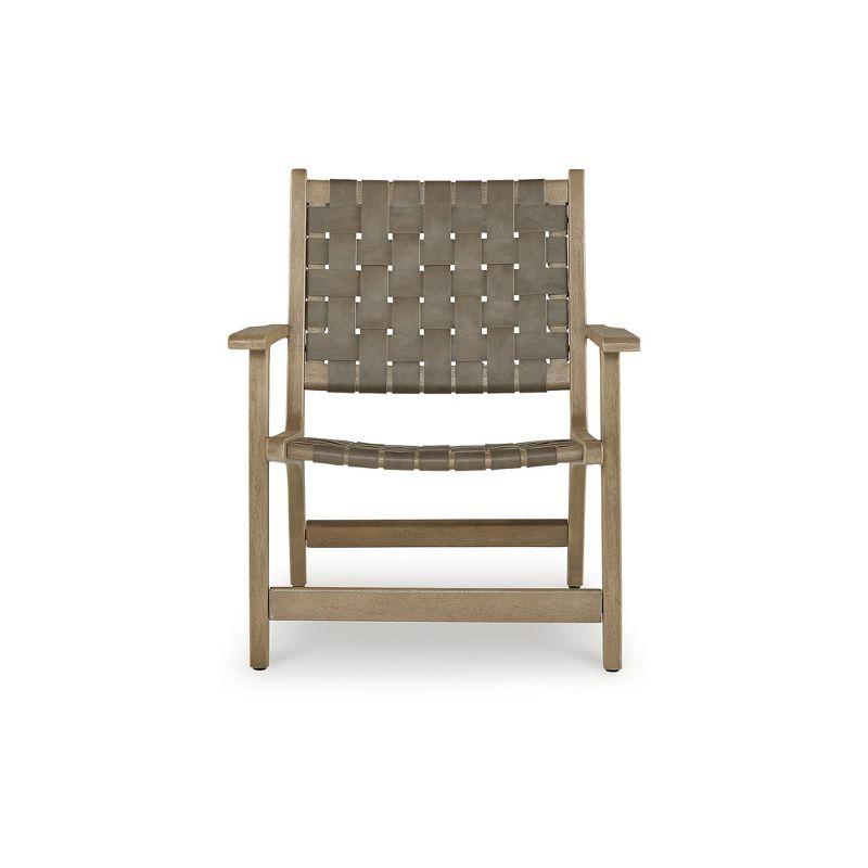 Signature Design by Ashley Jameset Leather Weave Accent Chair, Taupe