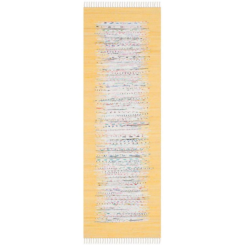 Montauk MTK711 Hand Woven Indoor Runner Rug - Ivory/Yellow - 2'3"x6' - Safavieh.