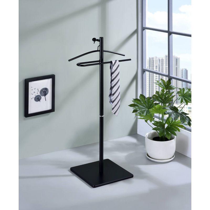 Kumo Freestanding Metal Organizer with Removable Hanger Trouser Bar Valet Stand - Proman Products