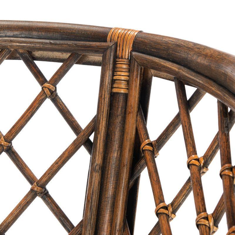 Carlotta Arm Chair - SEA4013 - Brown/Black - Safavieh