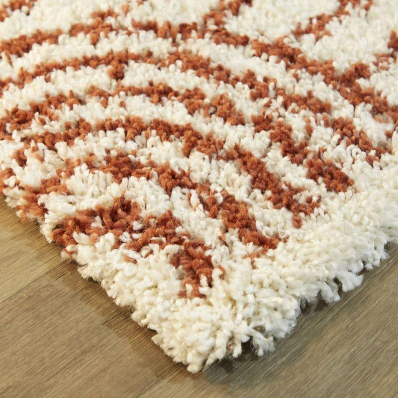 7'10"x10' Hailey Rainbow Striped Kids' Rug White/Red - Balta Rugs: Playroom, Bedroom, High Pile, Fade & Stain Resistant