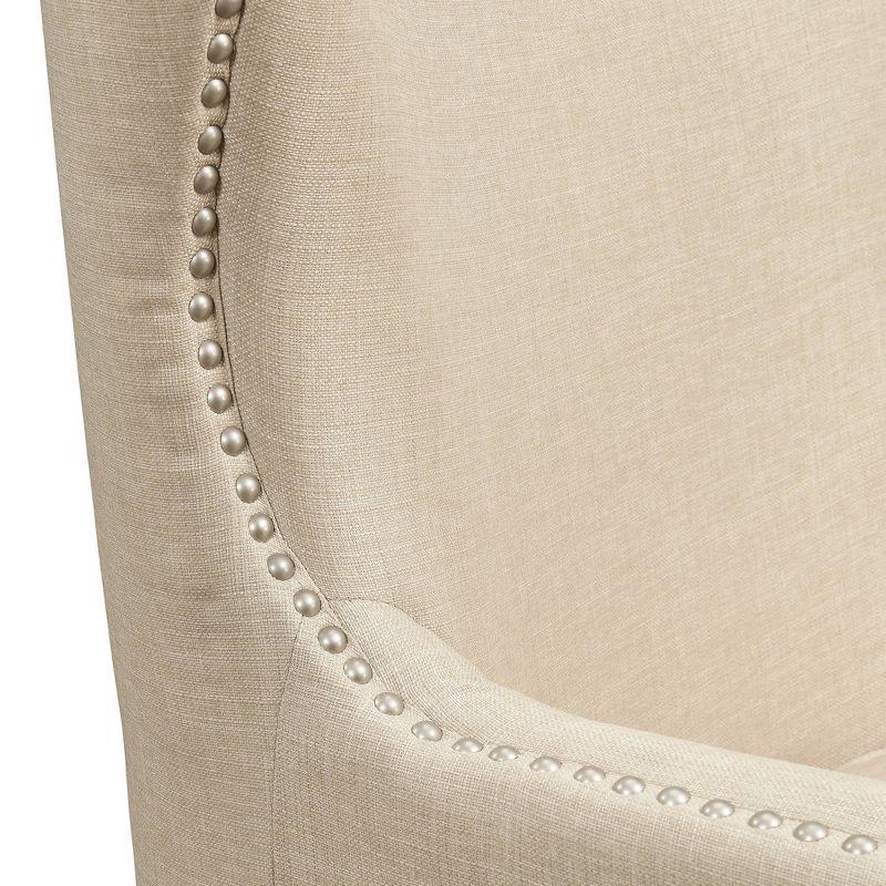 Avery Accent Armchair Natural: Picket House Furnishings, Silver Nailhead, Foam Cushion, Pine Frame