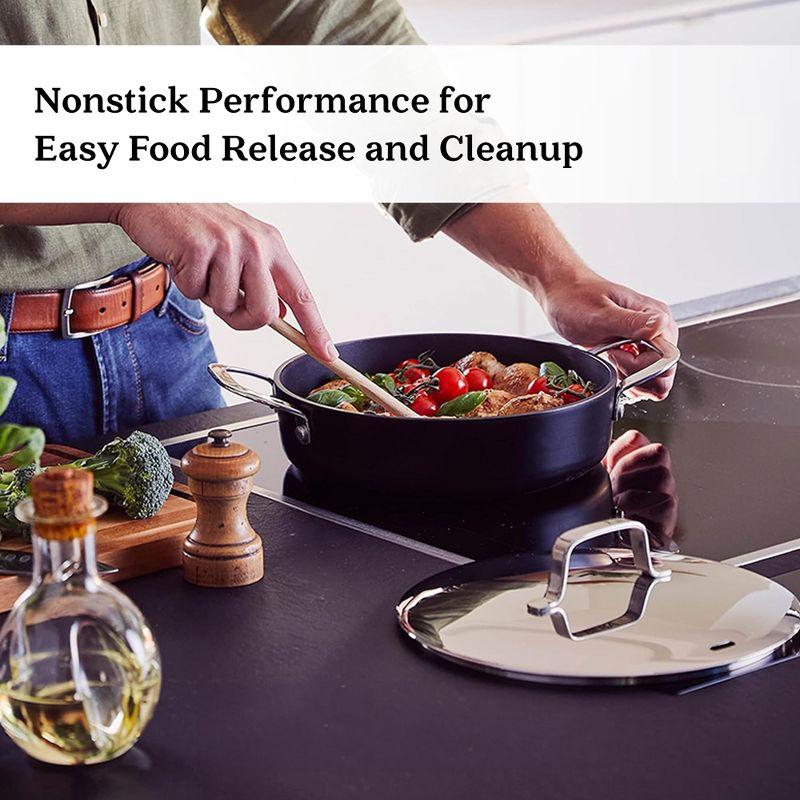 Alva Alva Maestro 3.5 Qt. Premium Nonstick Ceramic Frying Pan with Lid - Non Toxic and Oven Safe