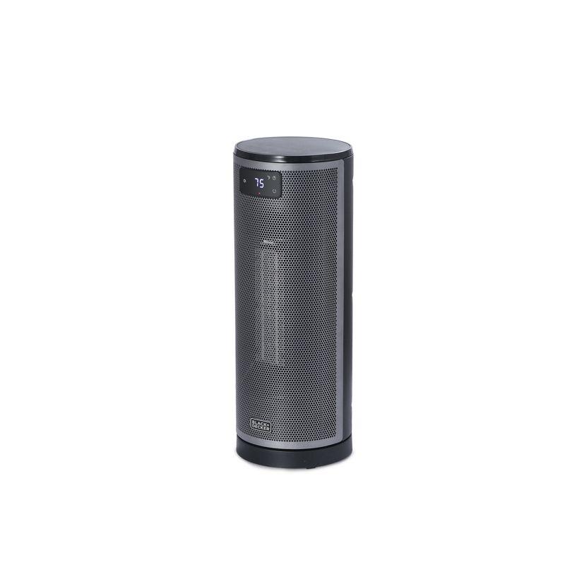 BLACK+DECKER BLACK+DECKER Ceramic Oscillating Tower Heater with Remote Control, Space Heater with Digital LED Display, Black