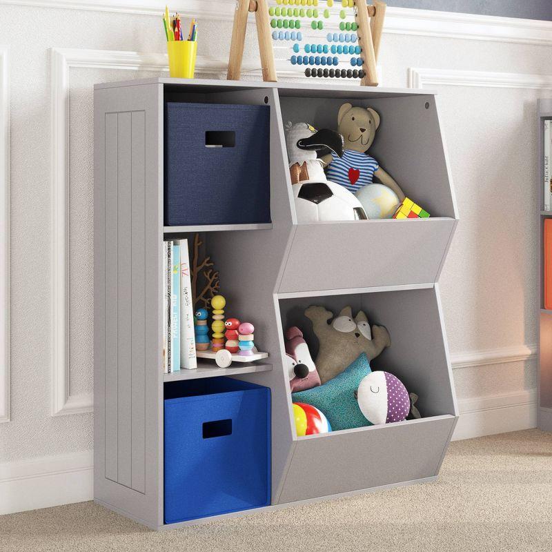 Kids' 3 Cubby with 2 Veggie Bin Floor Cabinet - RiverRidge