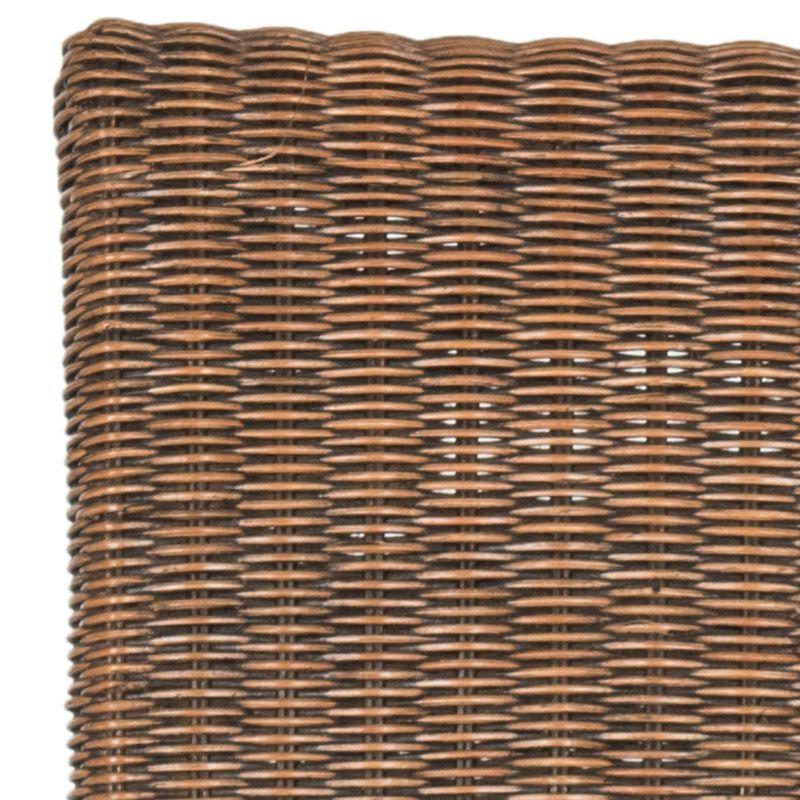 Arjun 18" H Wicker Dining Chair (Set of 2) - SEA8013 - Brown/Multi - Safavieh