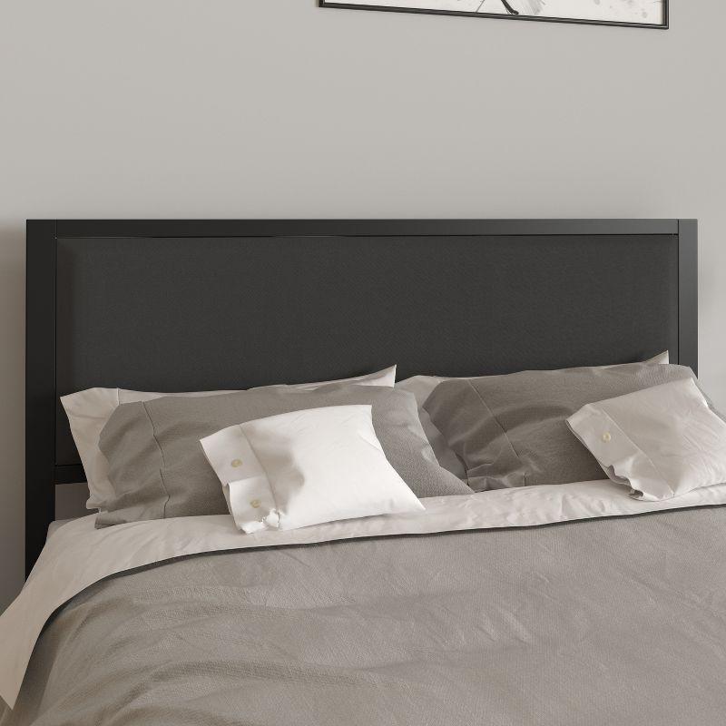 Merrick Lane Headboard Upholstered Headboard With Metal Frame and Adjustable Rail Slots