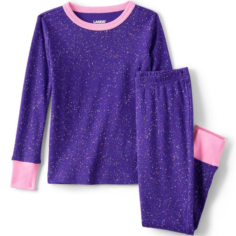 Purple Paint Dots Kids' Cotton Pajama Set