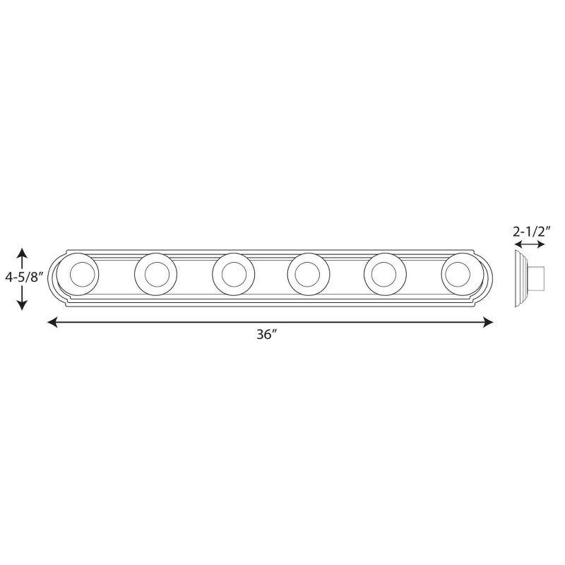 Progress Lighting Broadway 6-Light Wall Light, Brushed Nickel, Embossed Resin Shade Collection