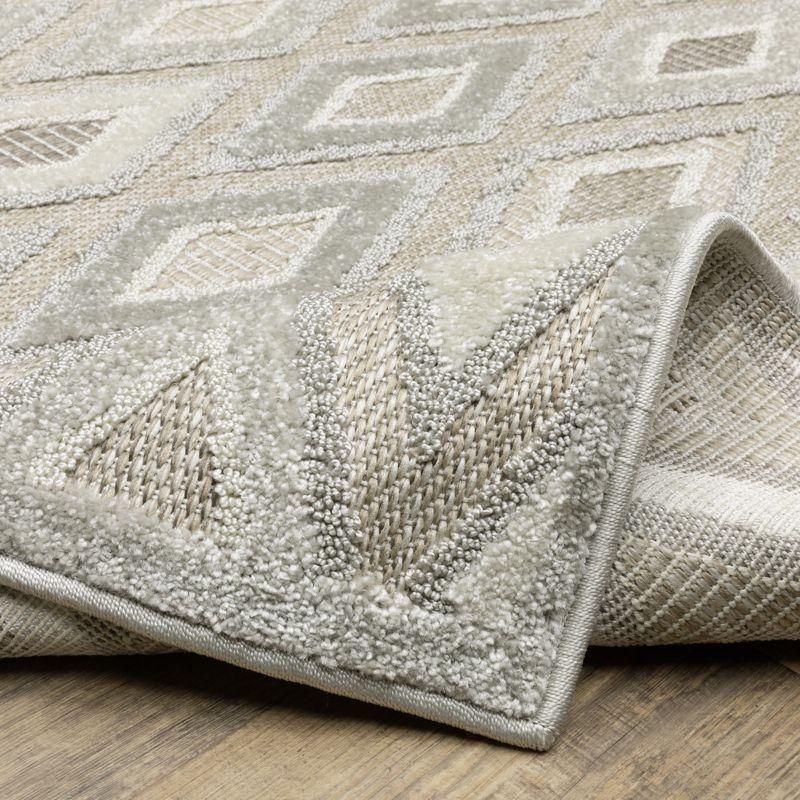 Oriental Weavers Tangier TAN02 Beige/ Grey Indoor Area Rug - 3'3" x 5'