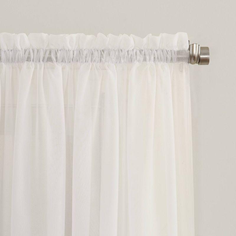 108"x59" Emily Sheer Voile Rod Pocket Curtain Panel Off White - No. 918