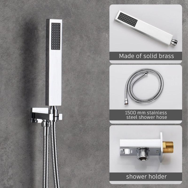 CASAINC 10" Wall Mounted Dual Shower Heads Shower Valve Trim System Kit