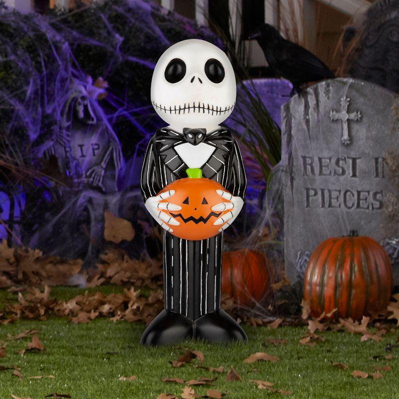 Gemmy Lighted Blow Mold Outdoor Decor Jack Skellington 24" Disney, Multi