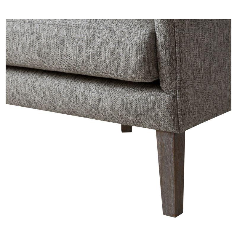 Aria Swoop Upholstered Wing Chair Gray - Madison Park: Comfortable Armchair, Polyester Fabric