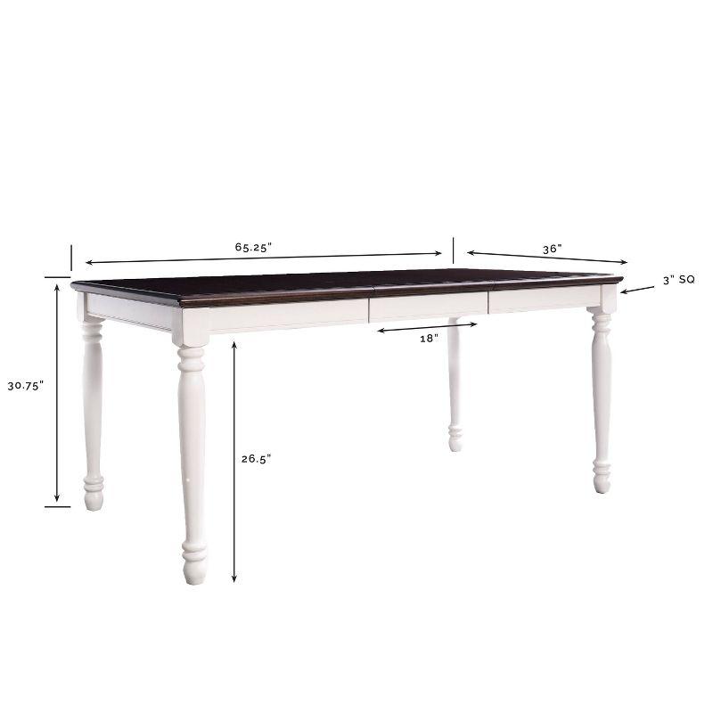 Shelby Dining Table White - Crosley: Traditional Farmhouse Style, Seats 6, Hardwood Frame, Non-Extendable