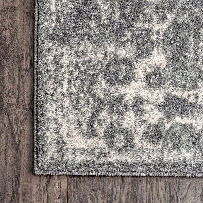 Nuloom Maranda Oriental/Persian 5x7 Indoor Area Rug for Living Room Bedroom Dining Room Kitchen, Dark Grey/Ivory