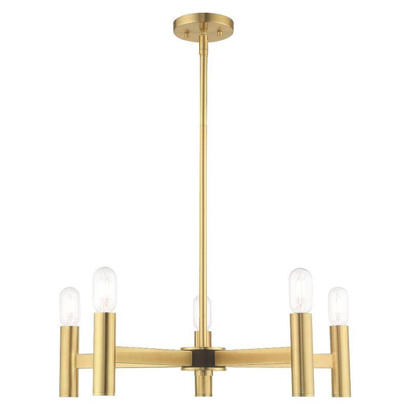 Livex Lighting Copenhagen 5 - Light Chandelier in  Satin Brass