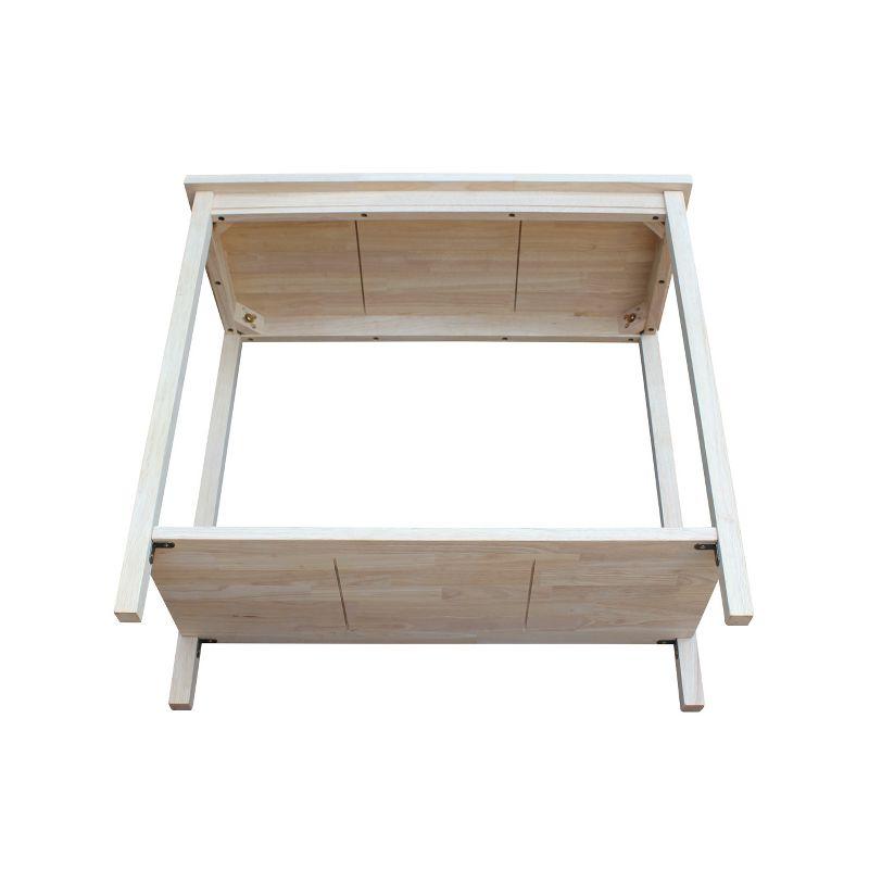 Parawood Unfinished Accent Storage Table - 33.1" L x 17.7" W