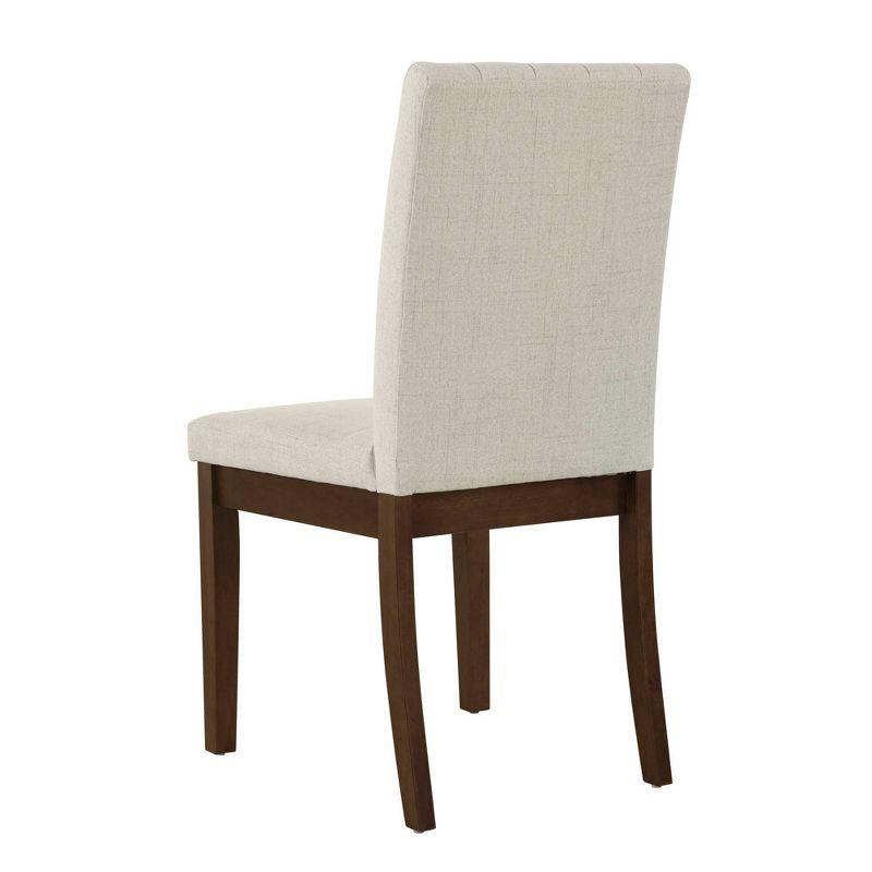 510 Design Set of 2 Everly Upholstered Channel Back Dining Chairs