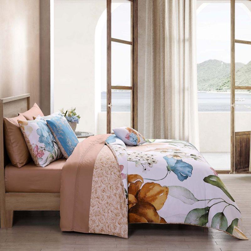 BeBeJan Bebejan Maia 100% Cotton Sateen 5 Piece Reversible Comforter Set