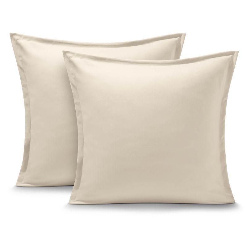 Sand Hypoallergenic Cotton Polyester Euro Pillow Shams