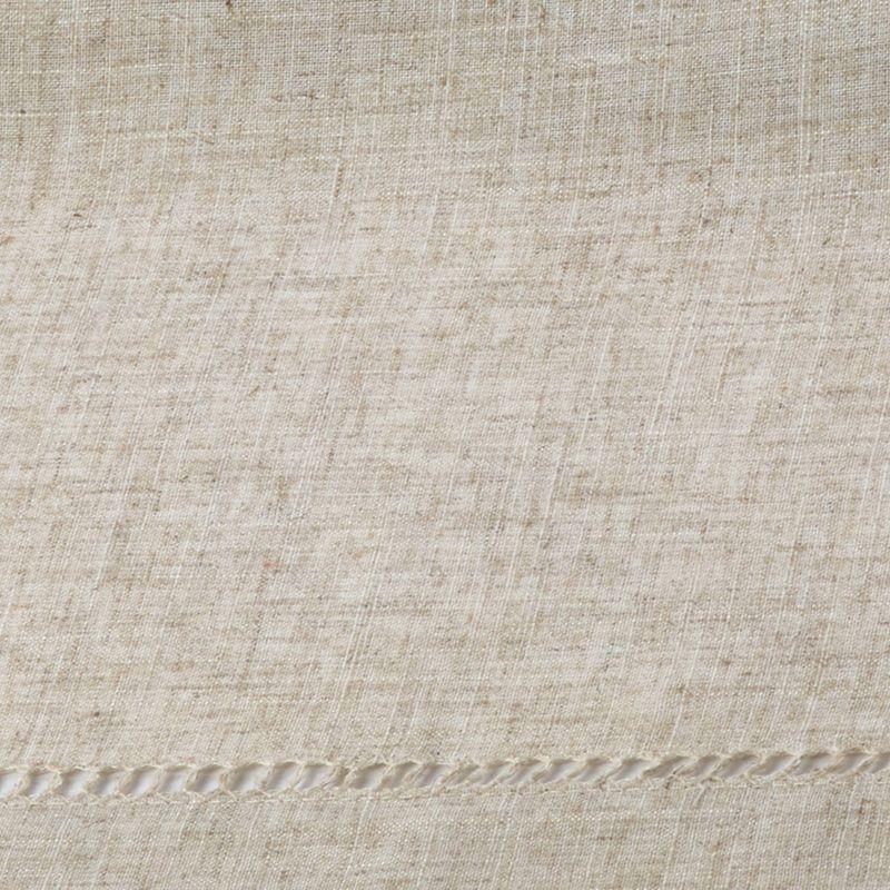 Set of 12 Natural Polyester Blend Hemstitched Placemats