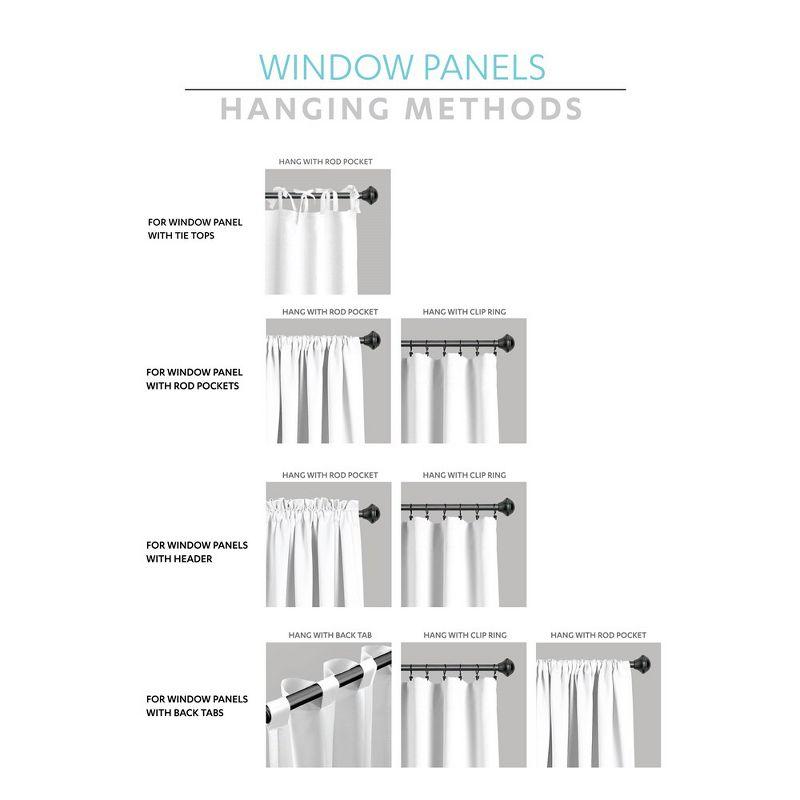 Lush Decor Kemmy Solid Semi-Sheer Single Curtain Panel