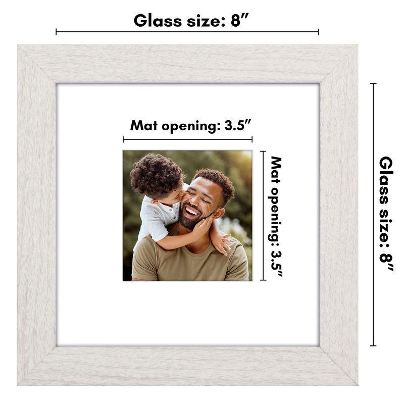 Americanflat Americanflat Picture Frame - Frame with Mat - Wide Molding - Shatter-Resistant Glass