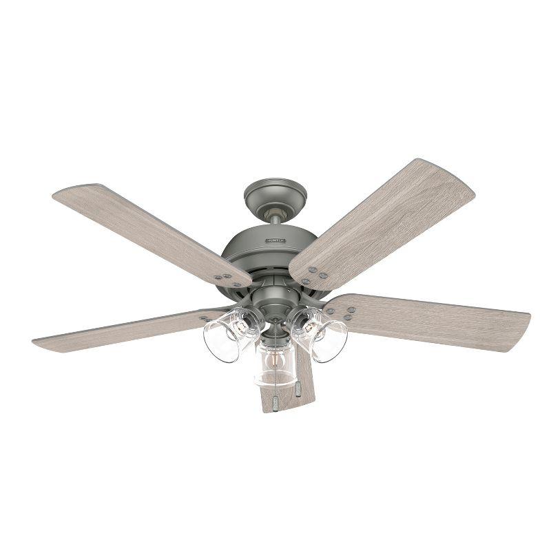 52" Shady Grove Ceiling Fan with Light Kit and Pull Chain (Includes LED Light Bulb) - Hunter Fan