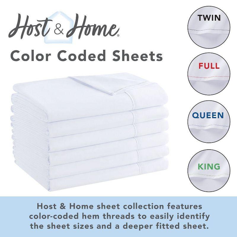 Host & Home Brushed Microfiber Flat Sheets - Pack of 6