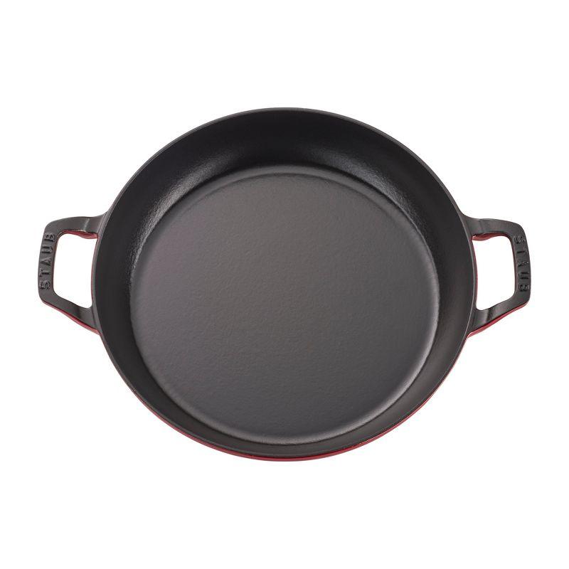Staub Cast Iron Braiser, Dutch Oven, 3.5-quart, serves 3-4, Made in France, Cherry