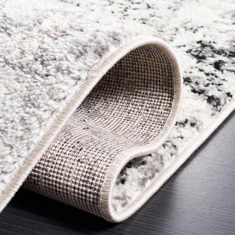 Tulum TUL284 Power Loomed Area Rug - Ivory/Black - 8'x10' - Safavieh.