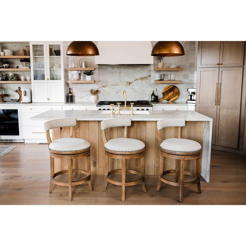 Maven Lane Maven Lane Alexander Stool with Fabric Upholstery