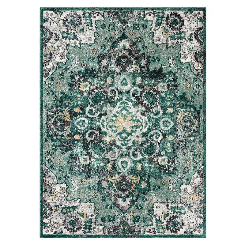Luxe Weavers Moroccan Medallion Area Rug - Green 6x9