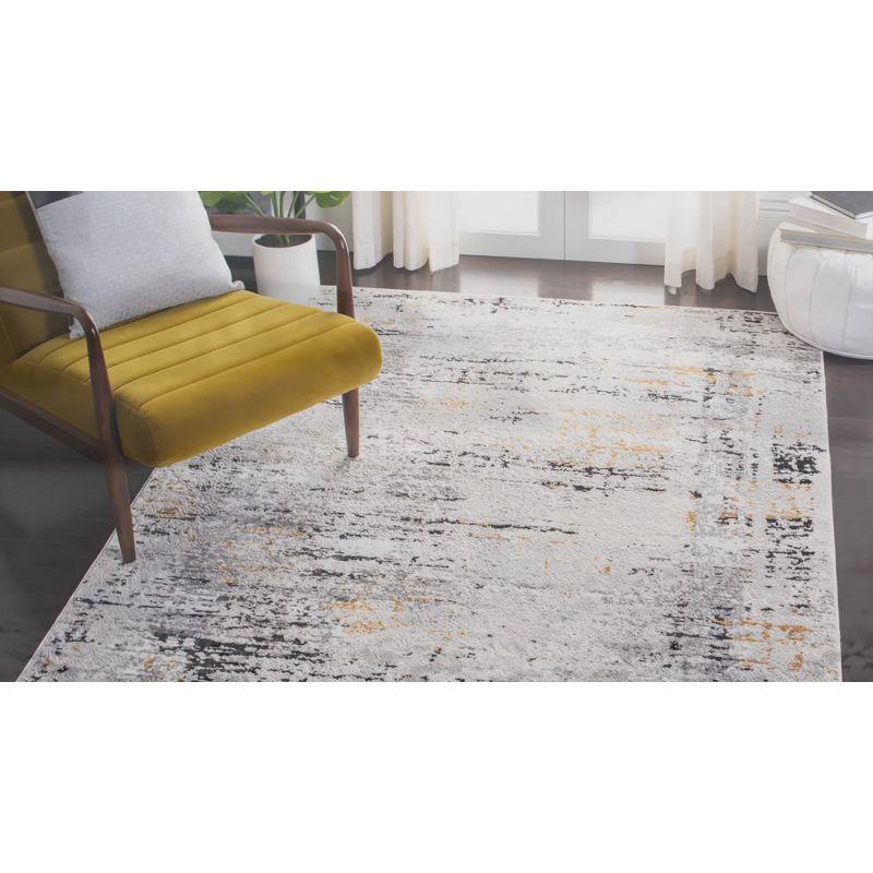 Amelia Dreamy Gray 6'7" Square Hand-Knotted Area Rug