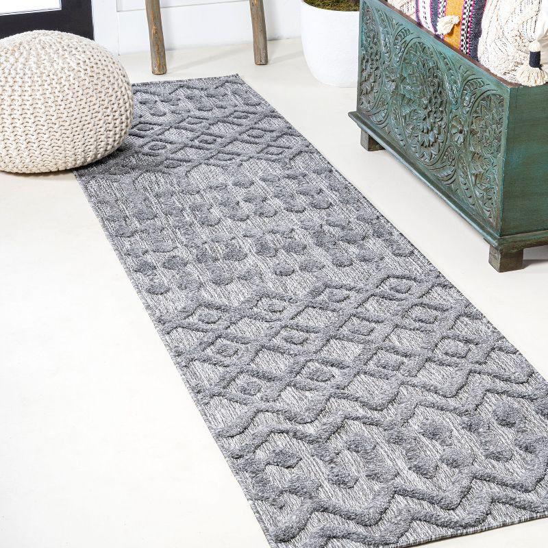 Handmade Moroccan Diamond Washable Area Rug - Dark Gray