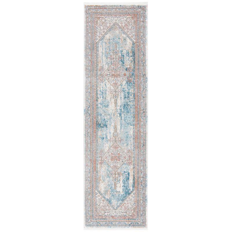 Shivan SHV725 Power Loomed Indoor Runner Rug - Blue/Grey - 2'2"x8' - Safavieh