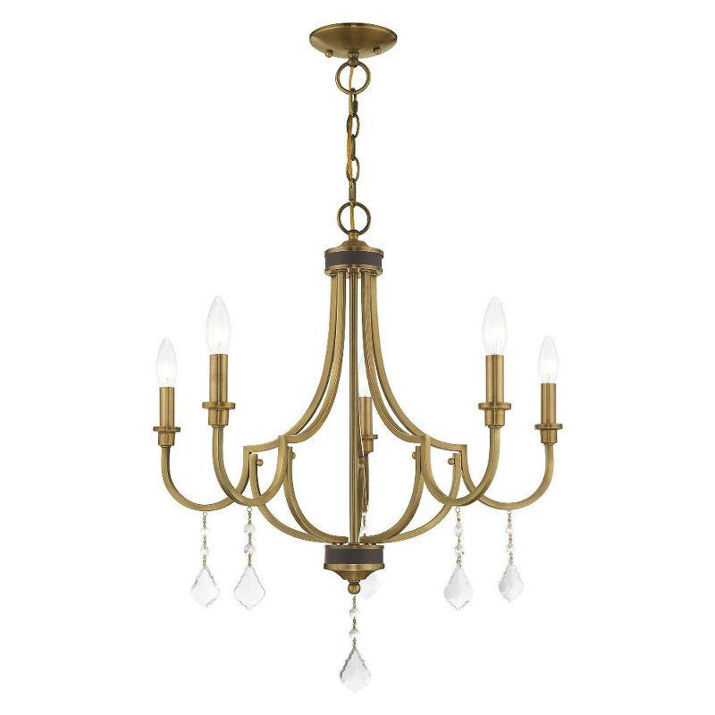 Livex Lighting Glendale 5 - Light Chandelier in  Antique Brass