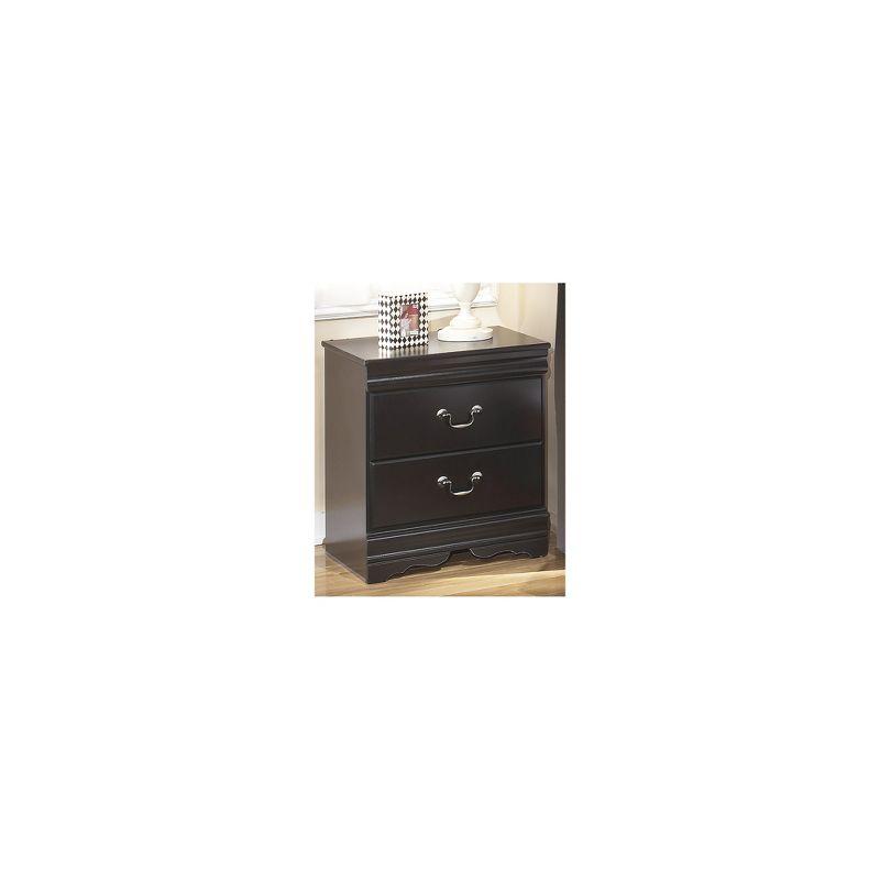 Signature Design by Ashley Casual Huey Vineyard 2 Drawer Nightstand, Black