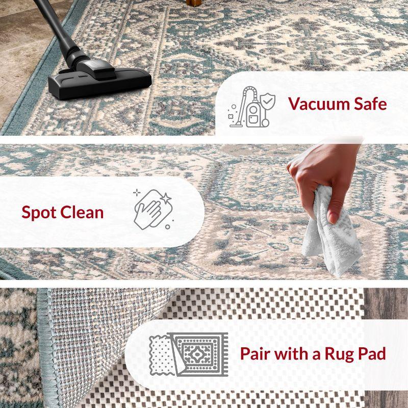 Nuloom 2x8 Becca  Tiled Indoor Area Rug, Blue, Faded Transitional Design, Stain Resistant, BedroomLiving Room, Kitchen,