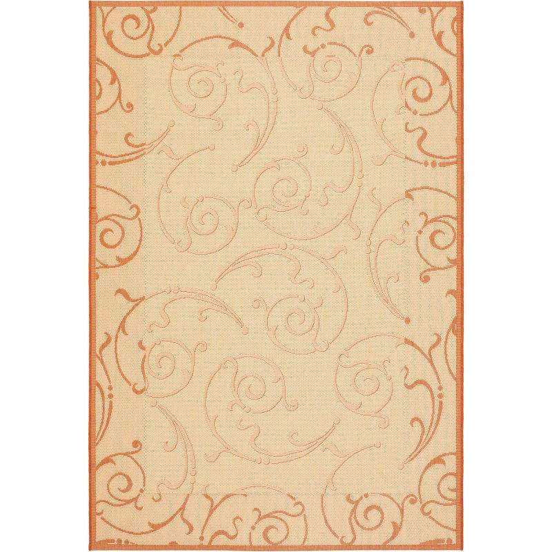 Courtyard CY2665 Power Loomed Indoor and Outdoor Accent Rug - Natural/Terra - 2'x3'7" - Safavieh