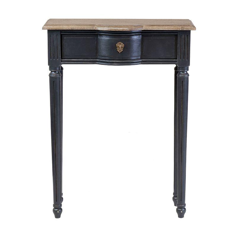 East at Main Lydia Console Table Black: 24" Entryway Table, Narrow, Nautical Style, Wood Frame