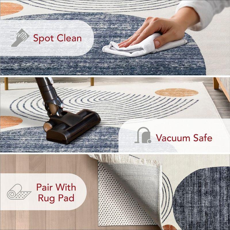 Nuloom Bevin Abstract 7x10 Indoor Area Rug for Living Room Bedroom Dining Room Kitchen, Beige/Multicolor