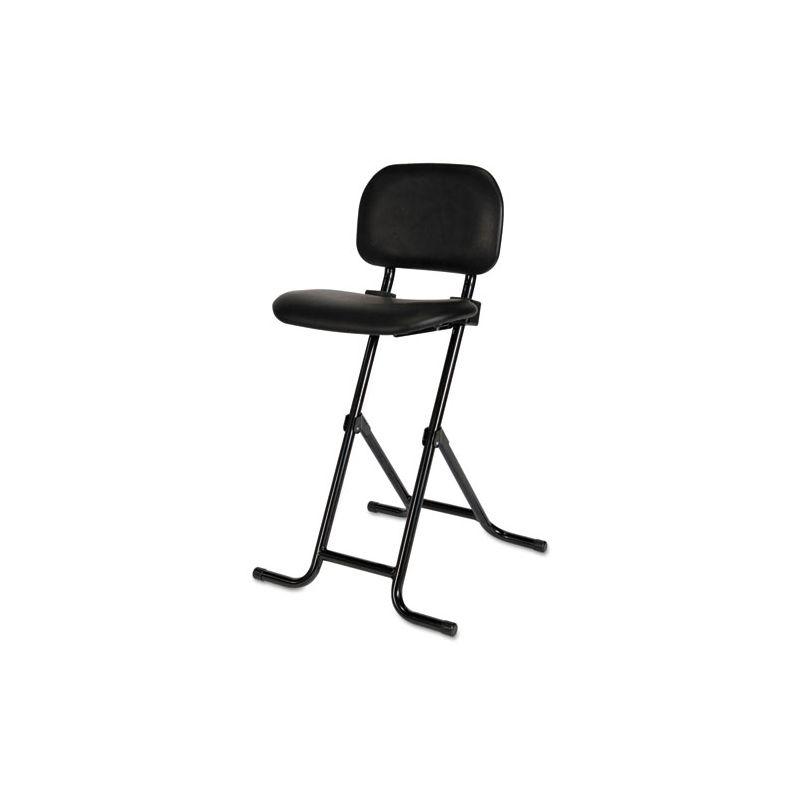 Backed Adjustable Height Ergonomic Industrial Stool with Footring