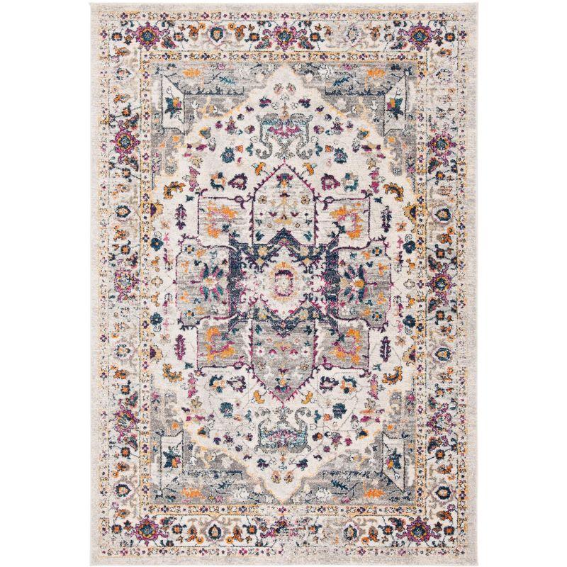 Evoke EVK275 Power Loomed Indoor Area Rug - Ivory/Grey - 5'3"x7'6" - Safavieh